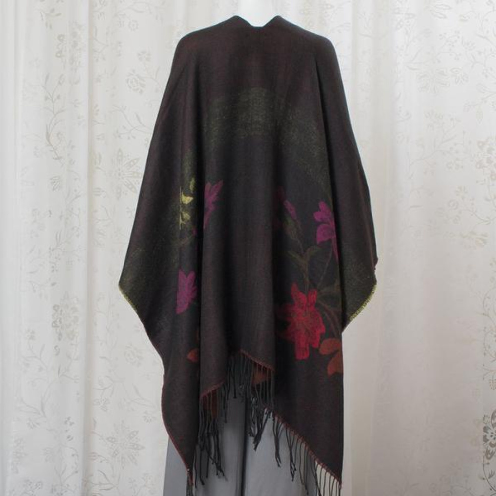 Twilight Hibiscus Shawl - Picture 2 of 4